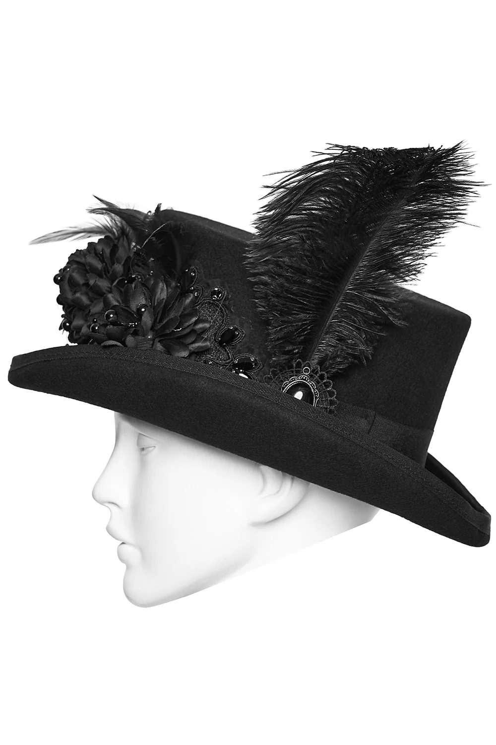 Mourning Bloom Victorian Top Hat - Image 9