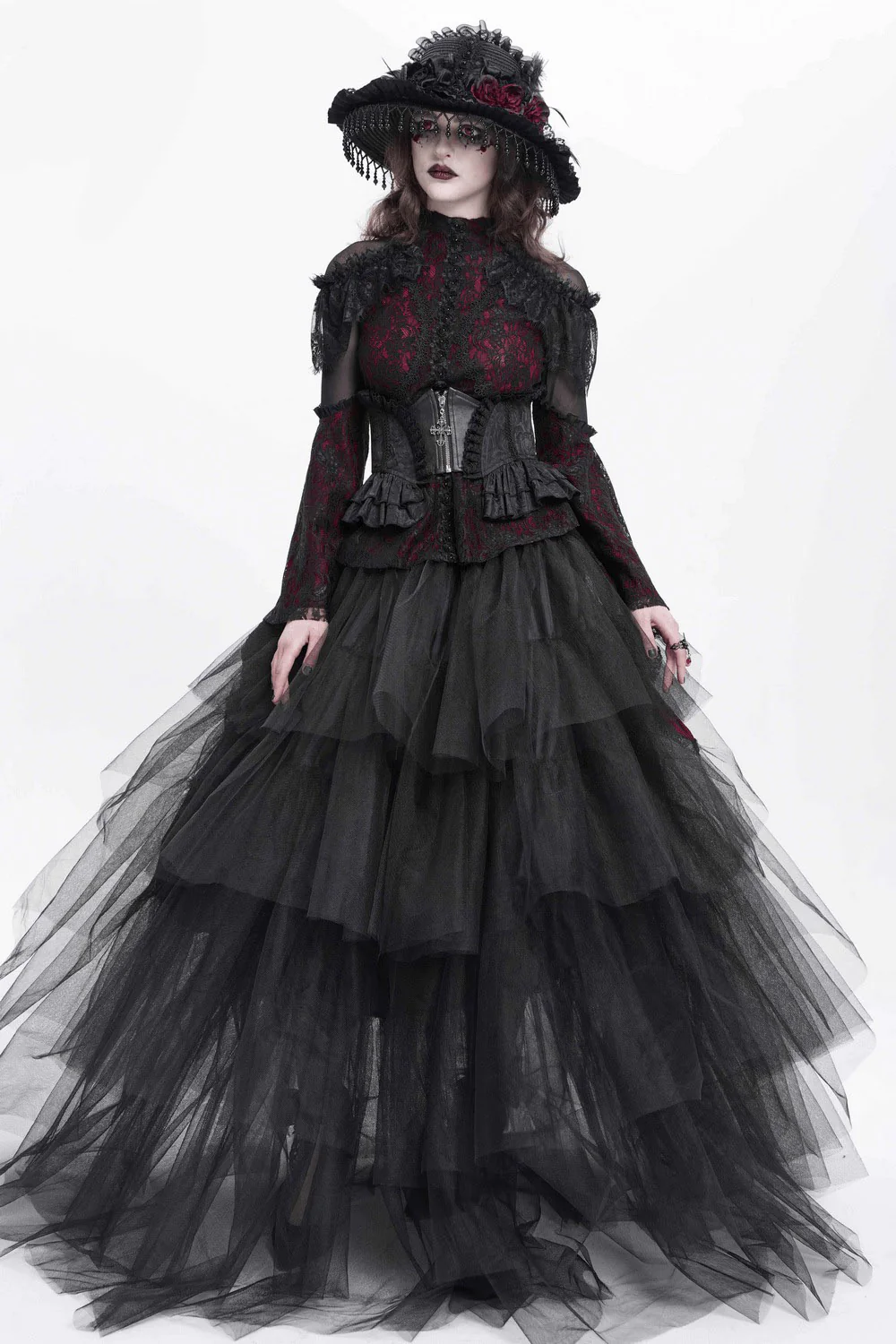 Mourning Hour Victorian Underbust Corset [Black] - Image 5