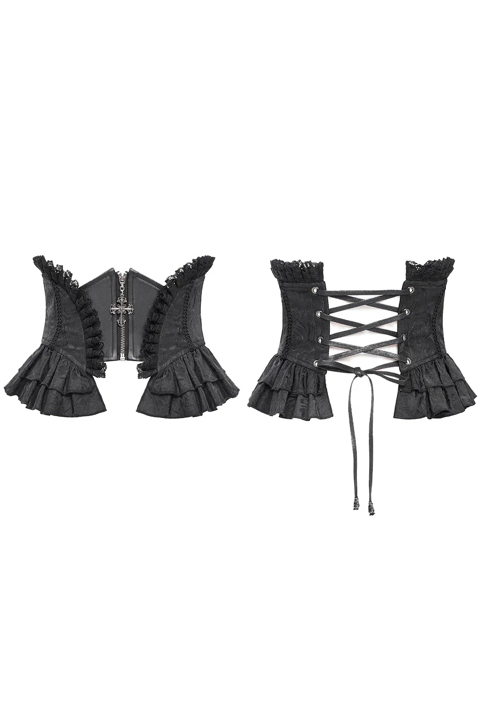 Mourning Hour Victorian Underbust Corset [Black] - Image 7