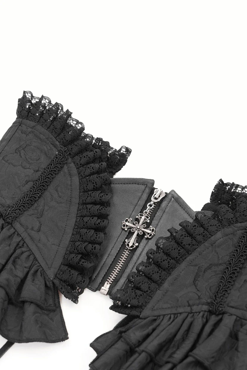 Mourning Hour Victorian Underbust Corset [Black] - Image 8
