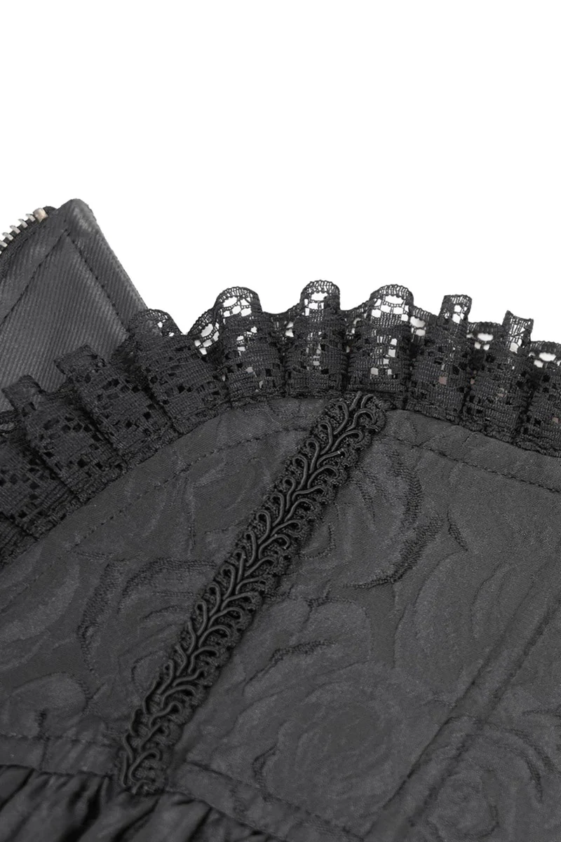 Mourning Hour Victorian Underbust Corset [Black] - Image 9