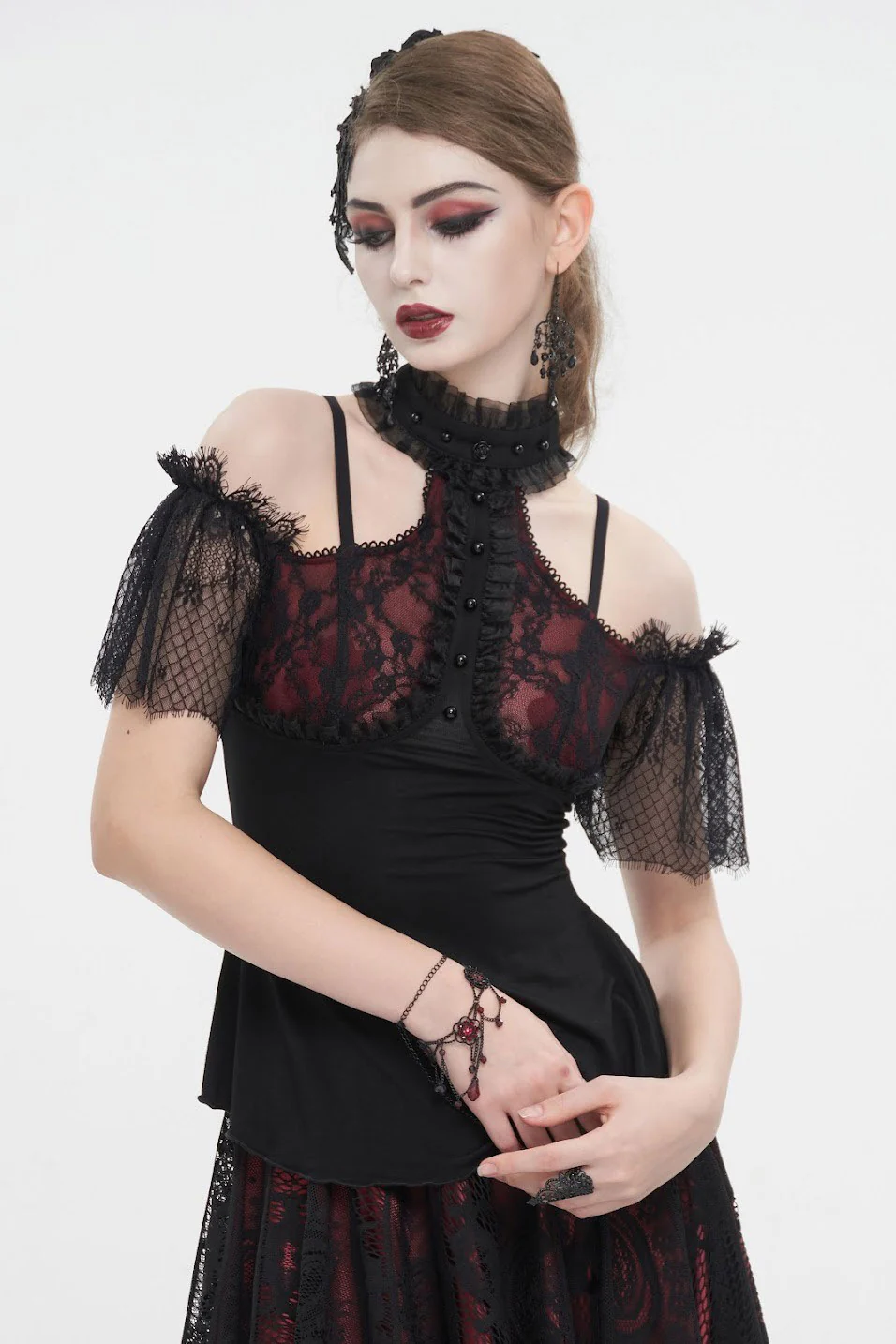 Mulberry Wine Off the Shoulder Blouse - Image 12