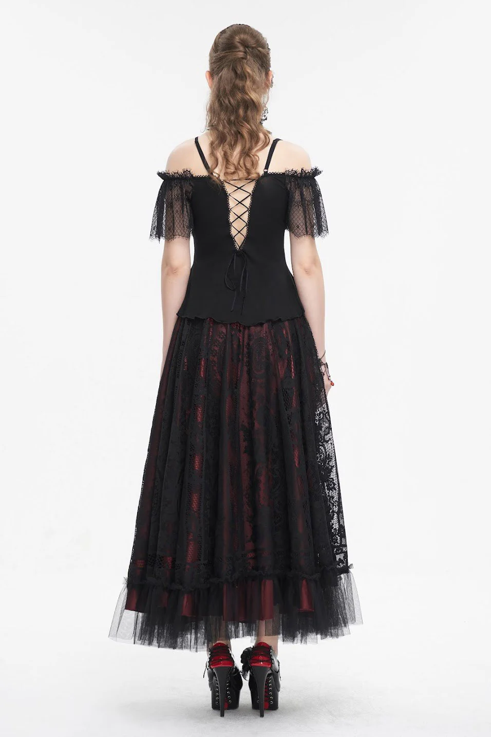Mulberry Wine Off the Shoulder Blouse - Image 7