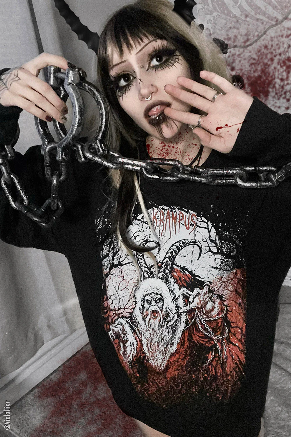 Naughty List Krampus Sweatshirt - Image 2