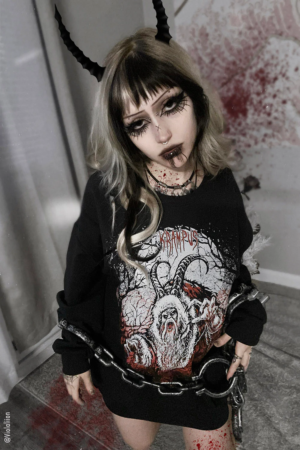 Naughty List Krampus Sweatshirt - Image 6