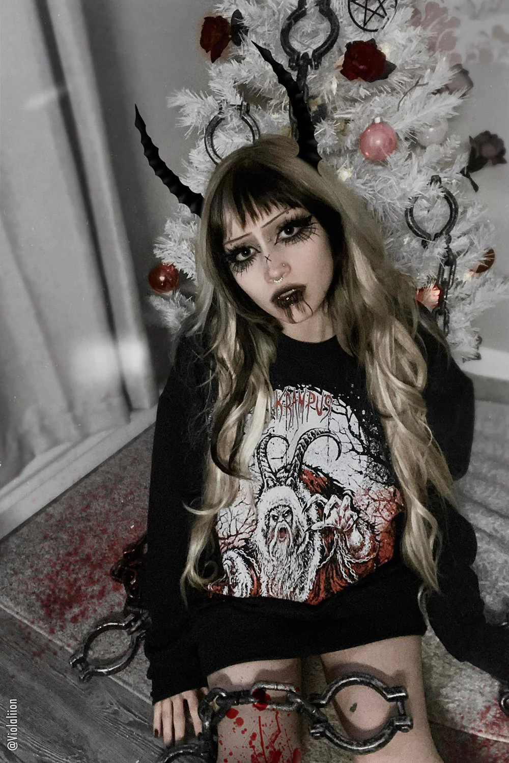 Naughty List Krampus Sweatshirt - Image 7