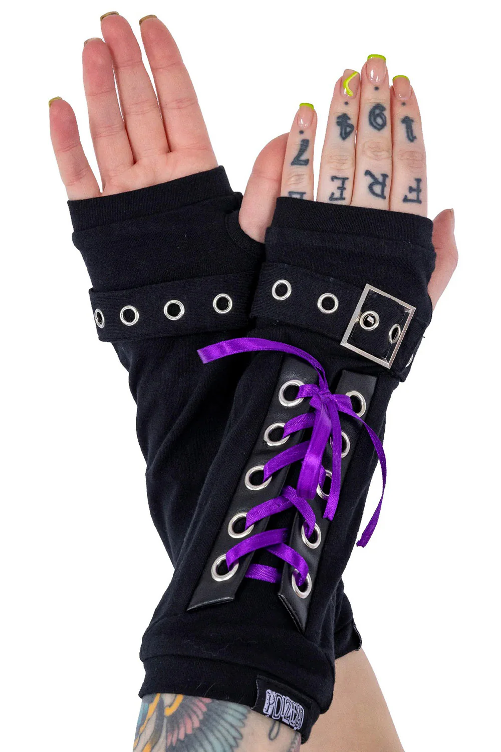 Navya Armwarmers [BLACK/PURPLE] - Image 2