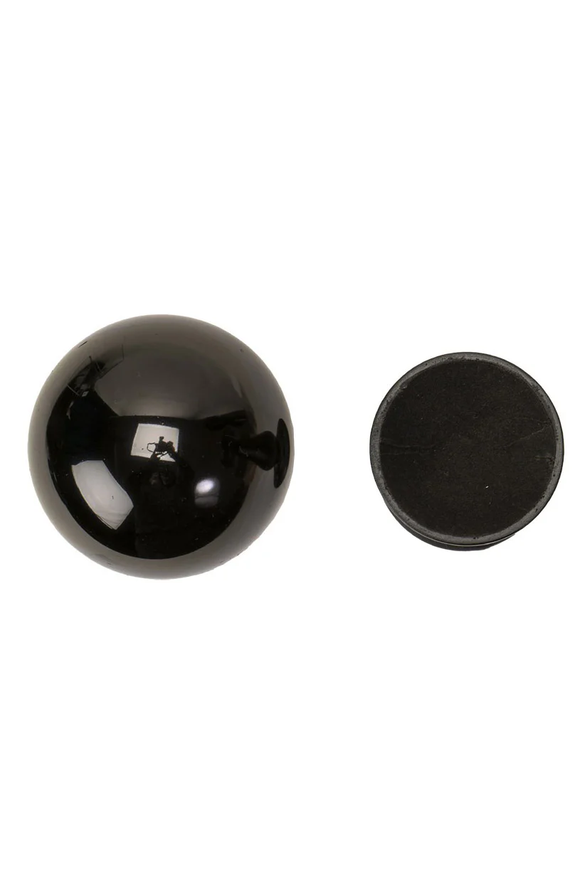 Small Black Crystal Ball on Stand - Image 4