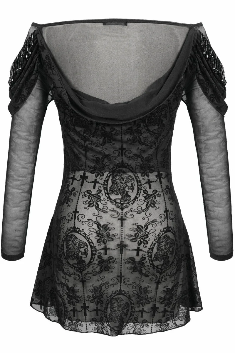 Netherworld Draped Shoulder Top - Image 10