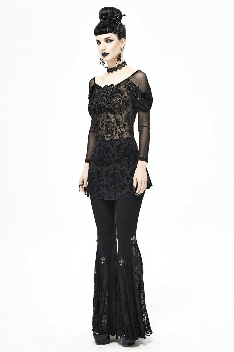 Netherworld Draped Shoulder Top - Image 6