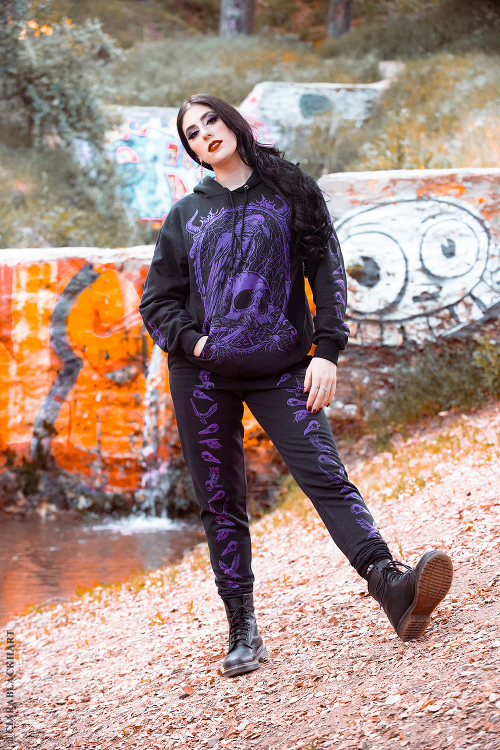 Nevermore Raven Joggers [PURPLE] - Image 3