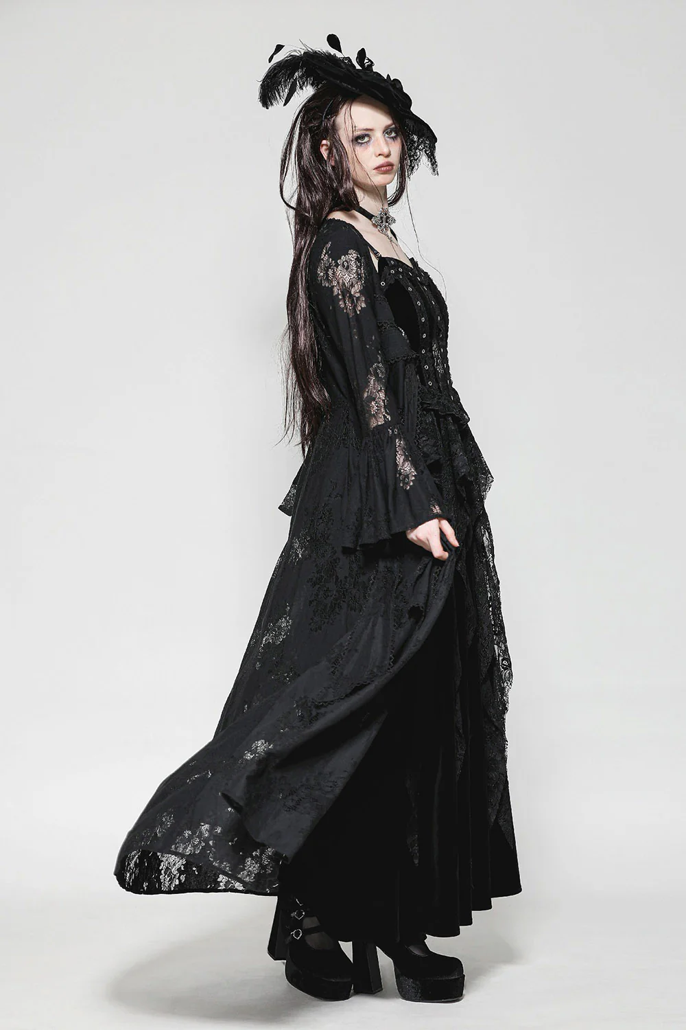 Night Garden Lace Duster Robe - Image 3