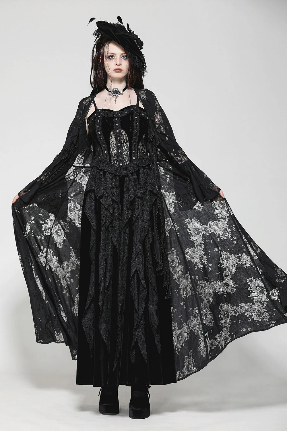 Night Garden Lace Duster Robe - Image 5