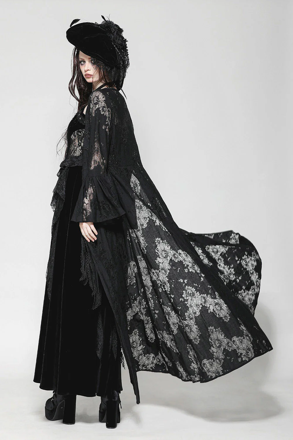 Night Garden Lace Duster Robe - Image 7