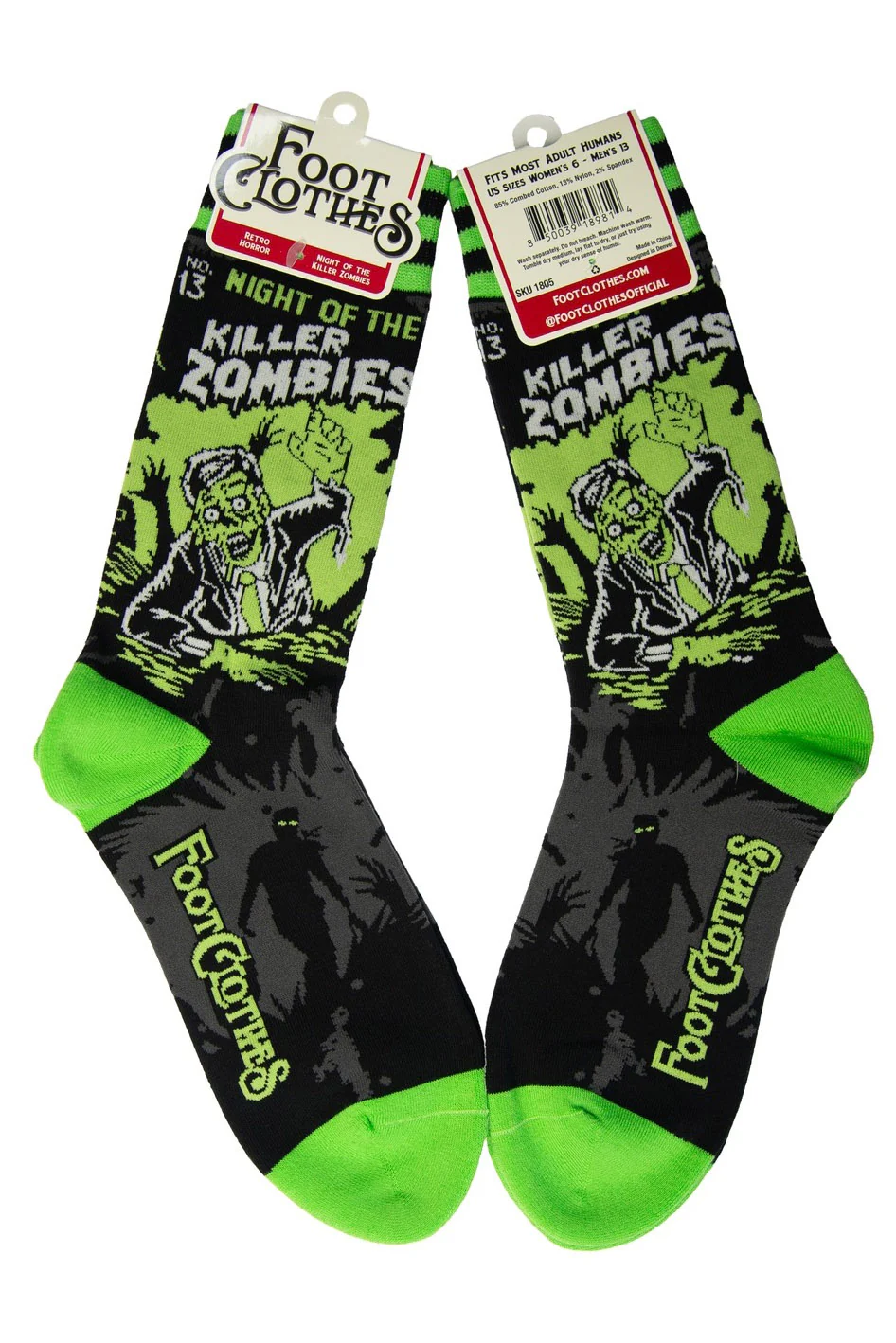 Night of the Killer Zombies Crew Socks - Image 7