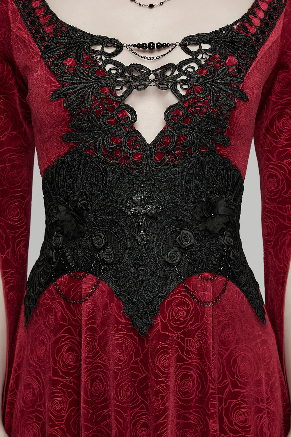 Night Rosary Embroidered Lace Coset
