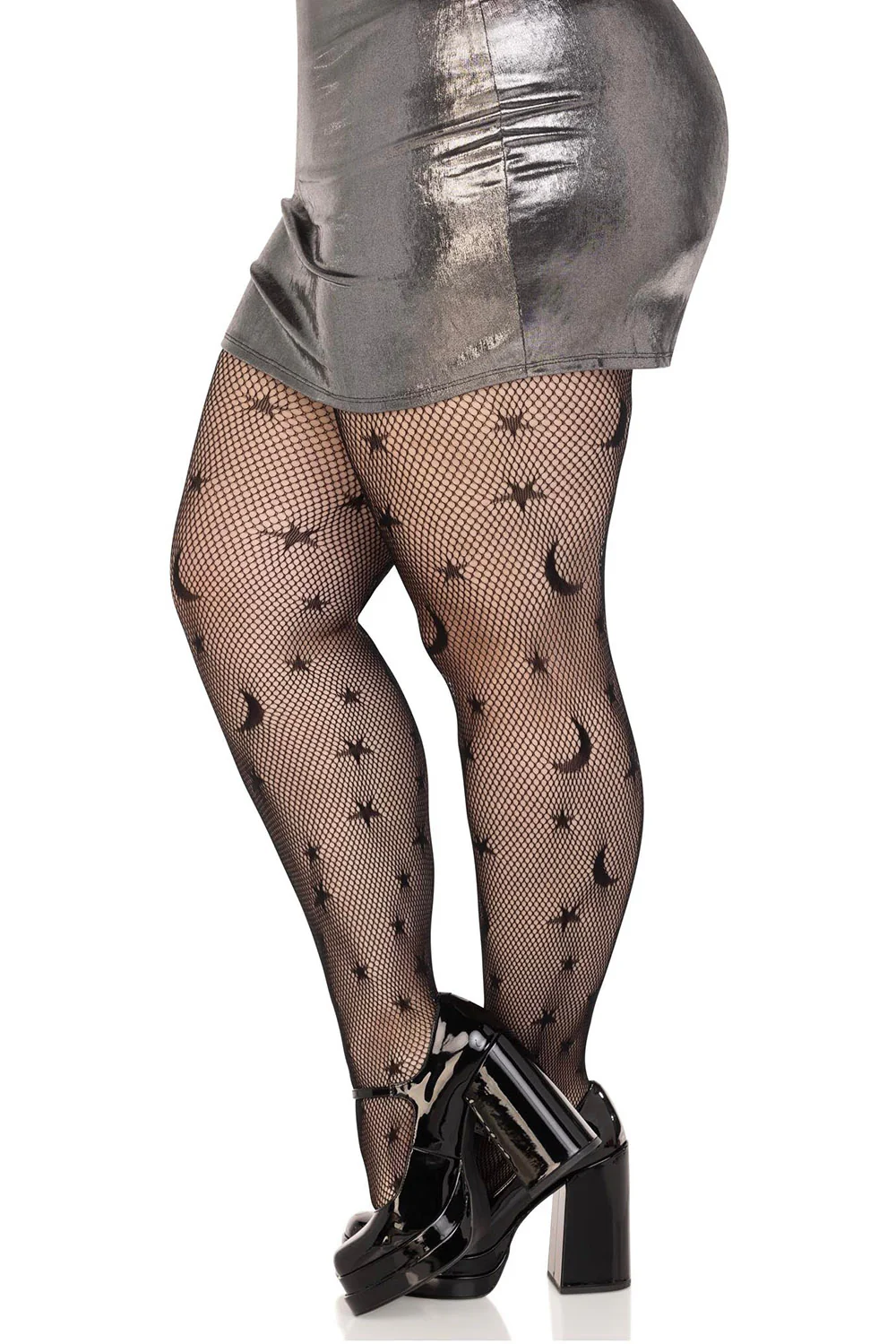 Night Witch Fishnet Tights [PLUS SIZE] - Image 2