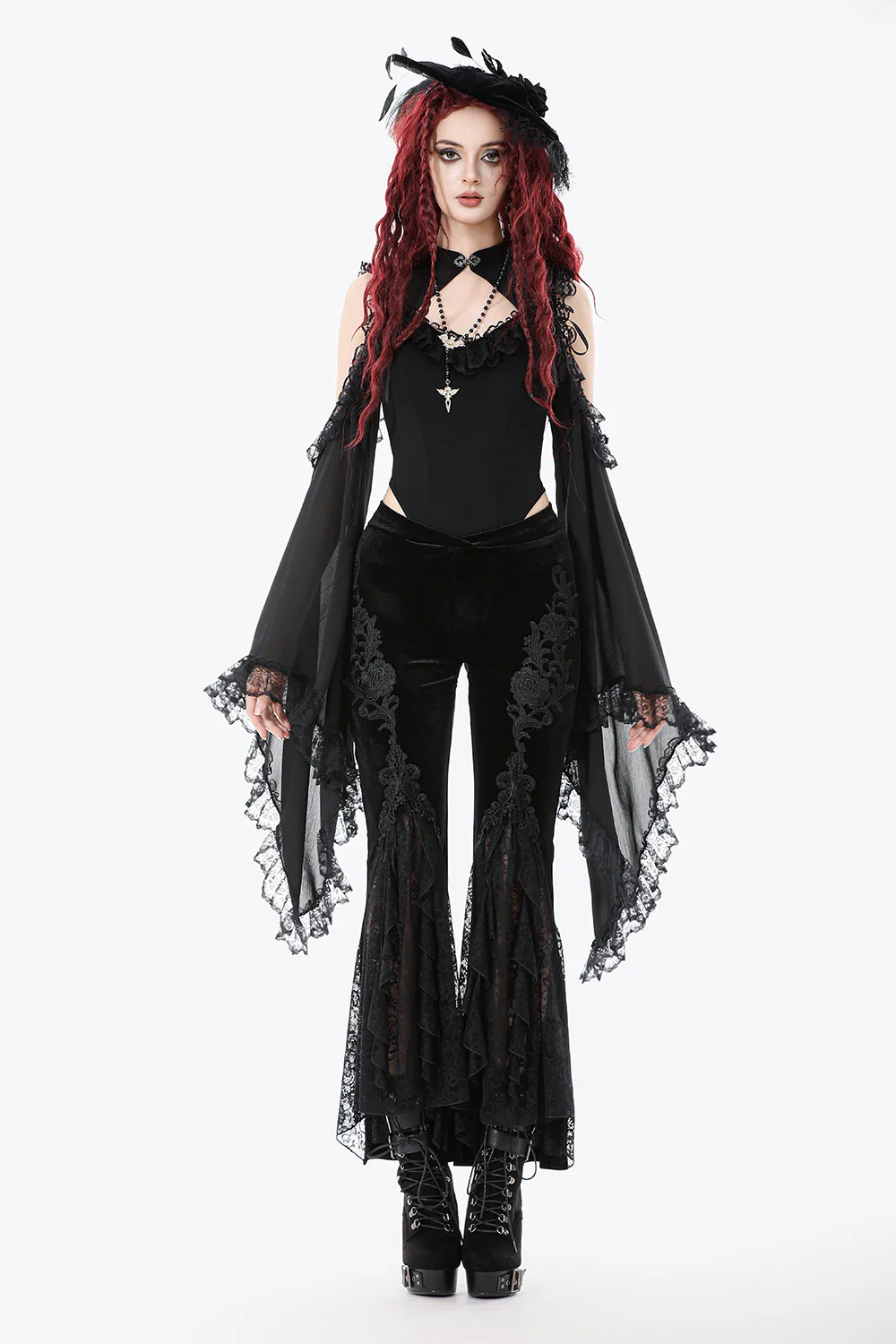 Nightbloom Embroidered Lace Pants