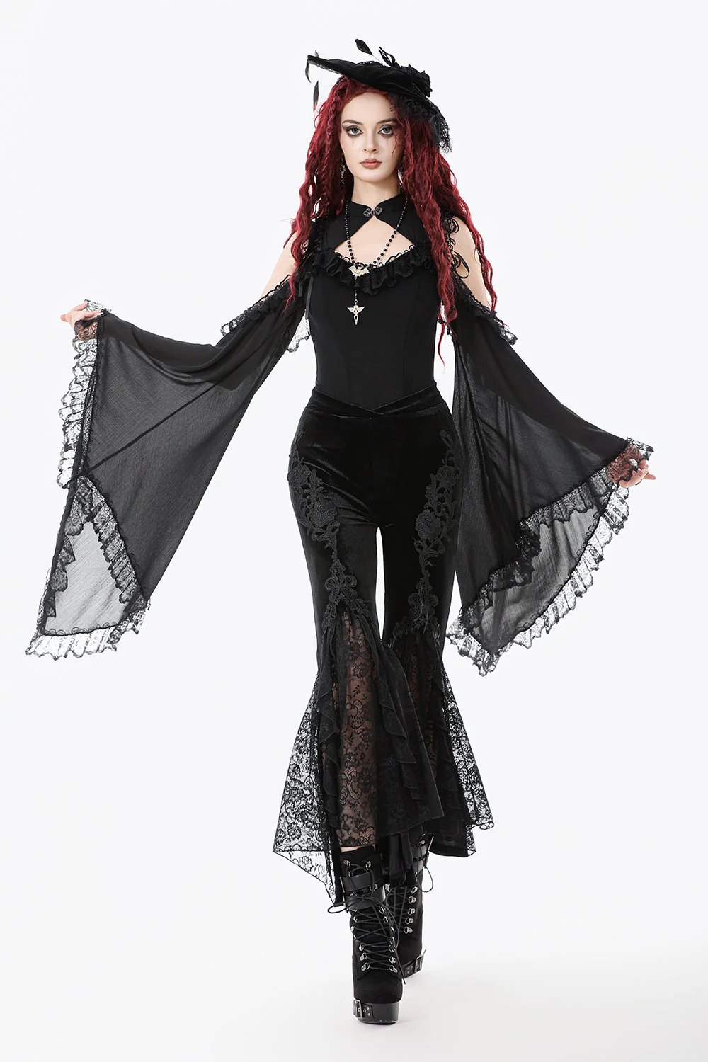 Nightbloom Embroidered Lace Pants - Image 4