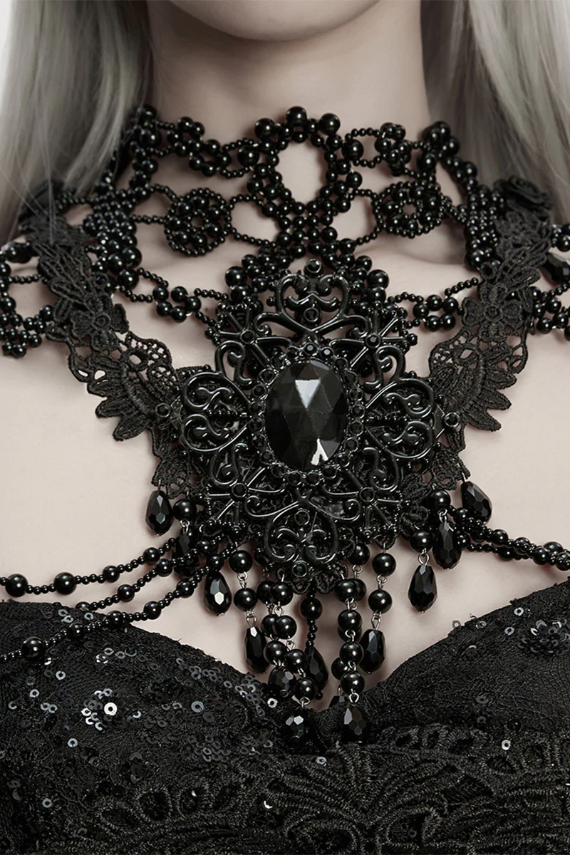 Nightflower Beaded Necklace Harness - Image 2