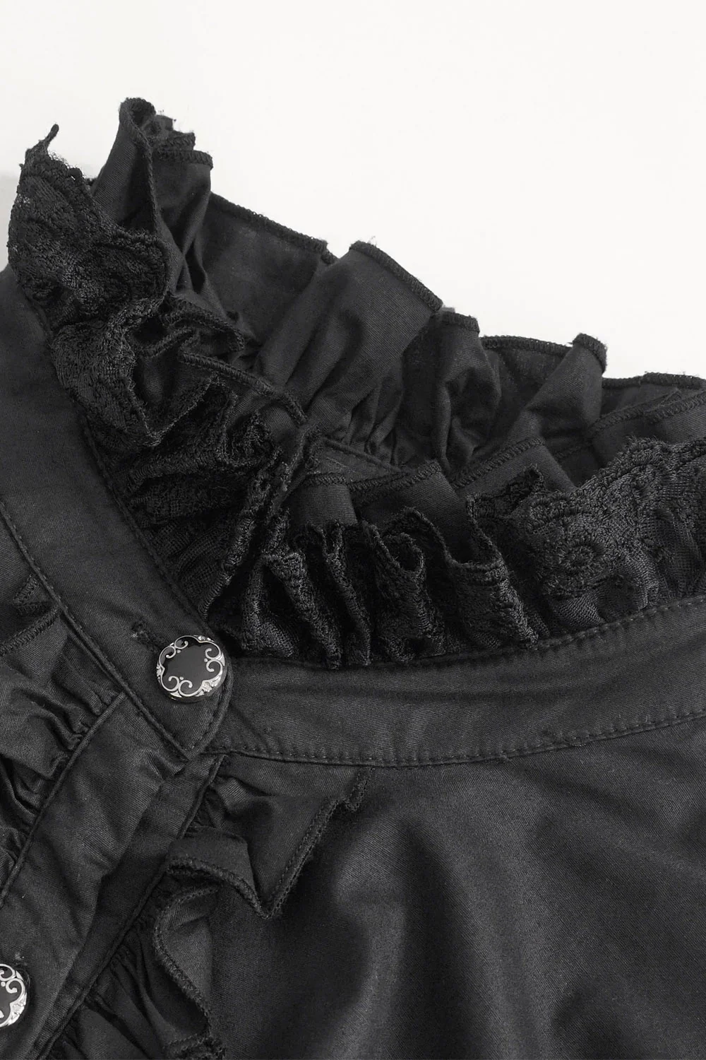Nightshade Rose Ruffle Top [Black] - Image 8