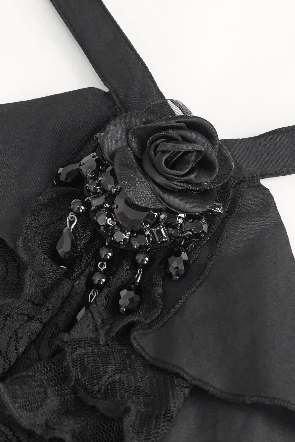 Nightshade Rose Ruffle Top [Black] - Image 9