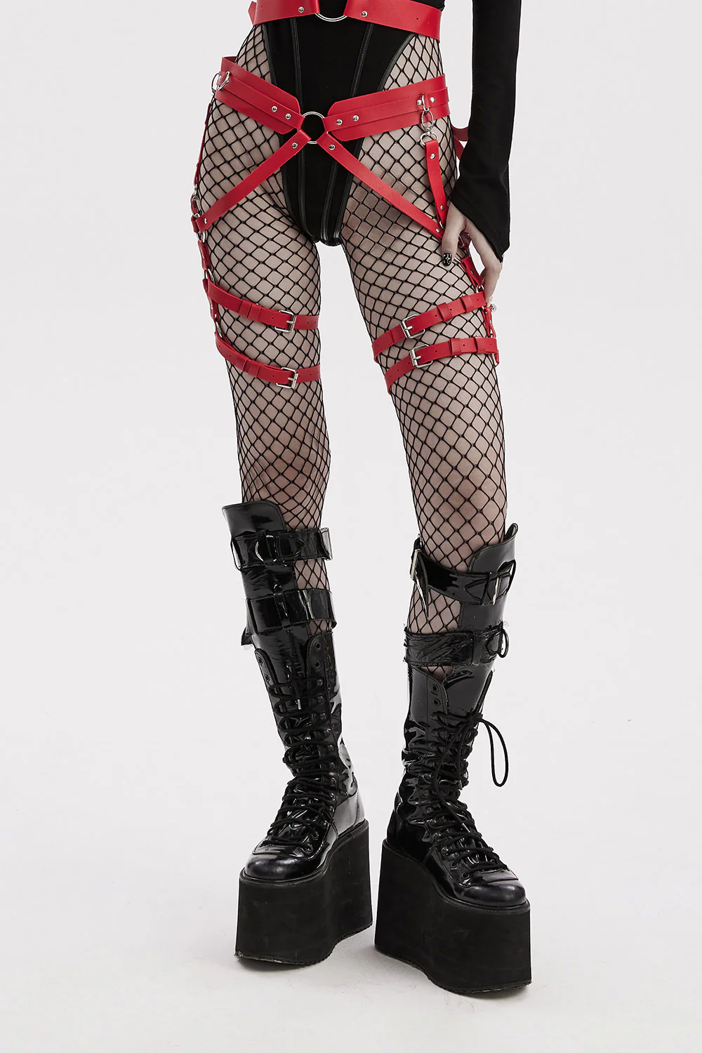No Pulse Waist & Leg Harness [RED]