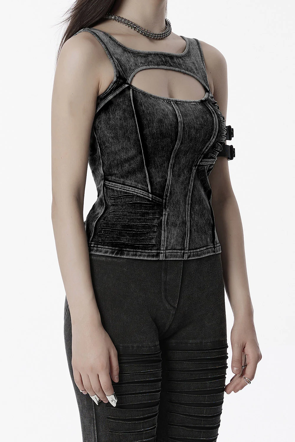 North Star Distressed Tank Top - Image 2