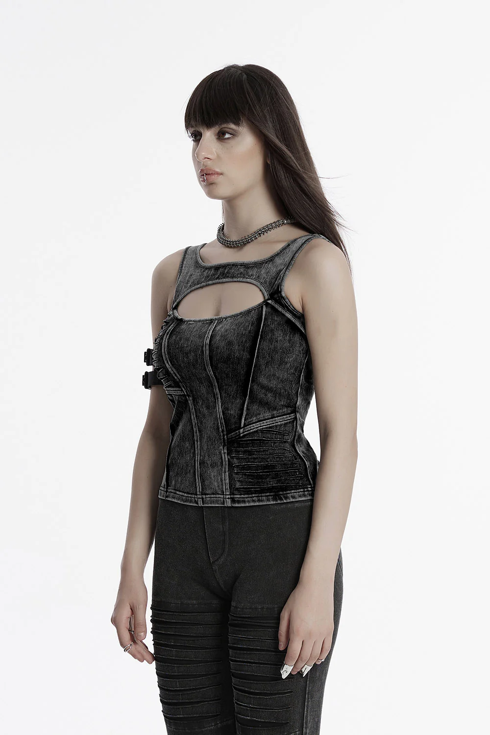 North Star Distressed Tank Top - Image 4