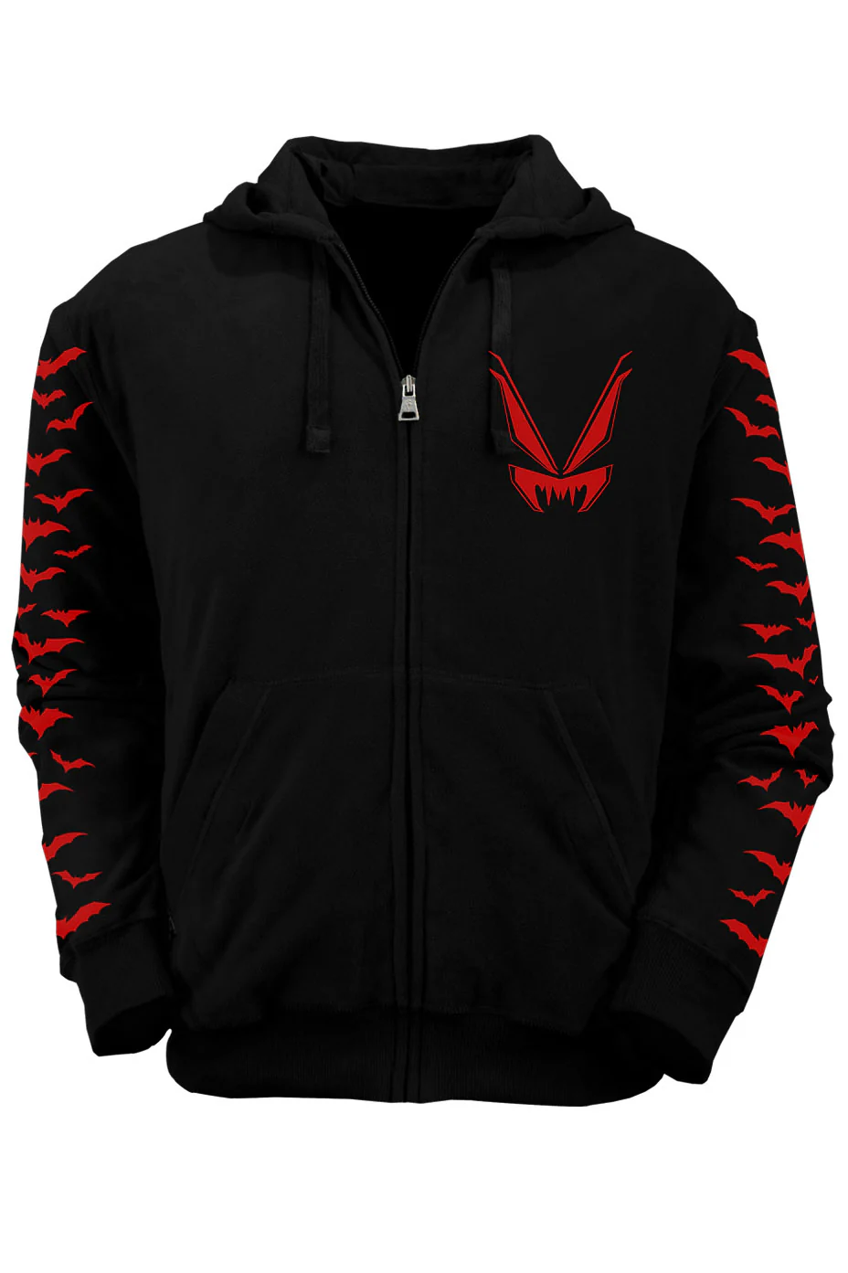 Nosferatu Hoodie w/ Red Bat Sleeves - Image 5