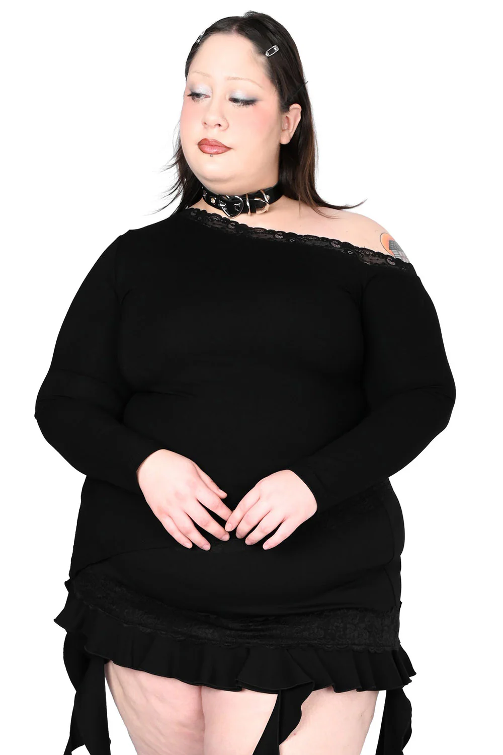 Off the Shoulder Long Sleeve Top - Image 7