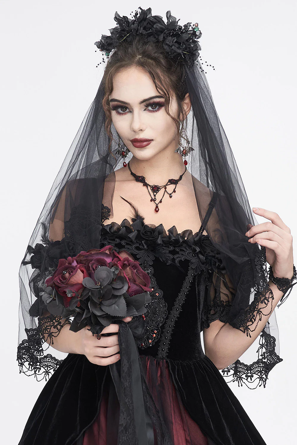 Our Lady Muerte Gothic Veil - Image 3