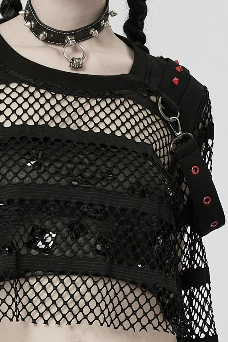 Ghost Blood Oversized Fishnet Top - Image 4