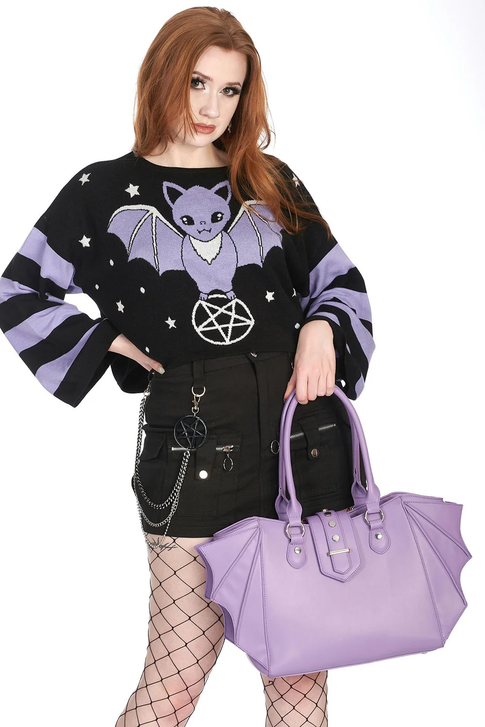 Pastel Goth Batwing Bag [Lilac] - Image 7