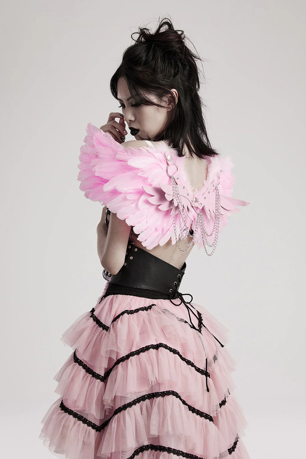 Pastel Goth Fairycore Harness Wings [PINK] - Image 2