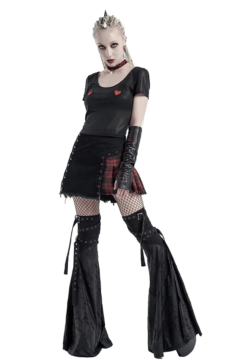 Patchwork Punk Mini Skirt - Image 4