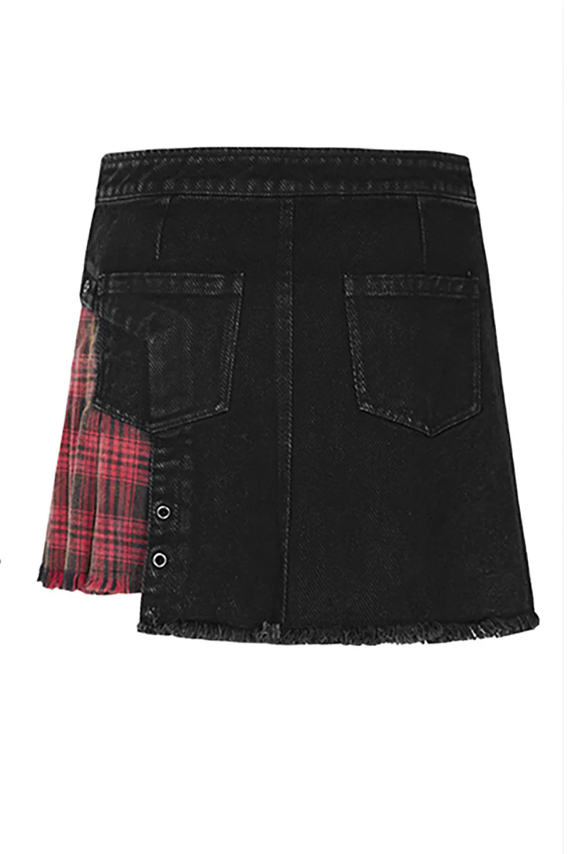 Patchwork Punk Mini Skirt - Image 6