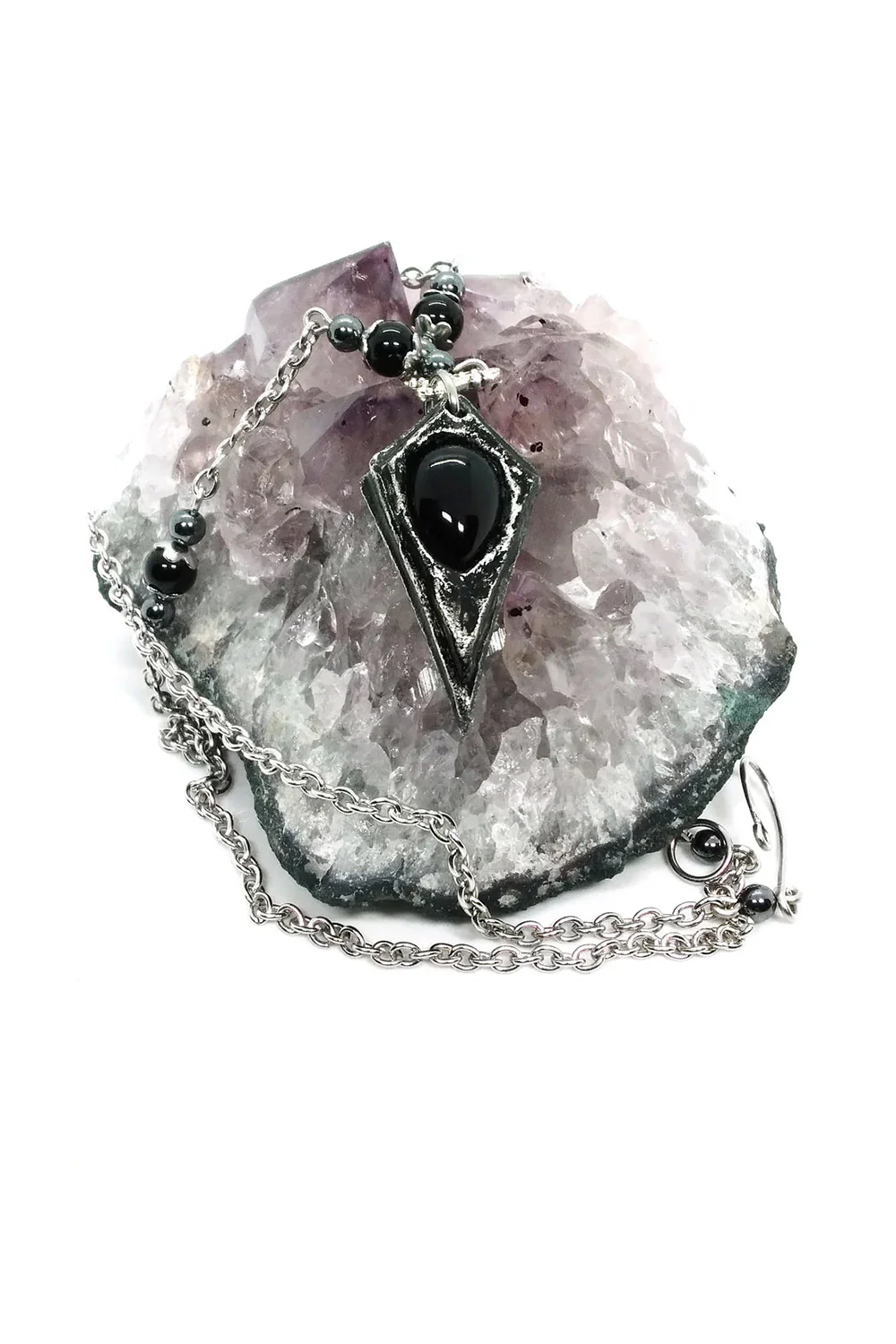 Pendulum Necklace with Onyx Stone - Image 2