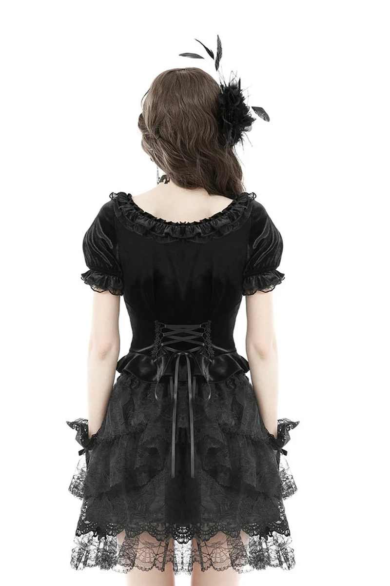 Phantom Ruffled Puff Shoulder Crop Top - Image 6