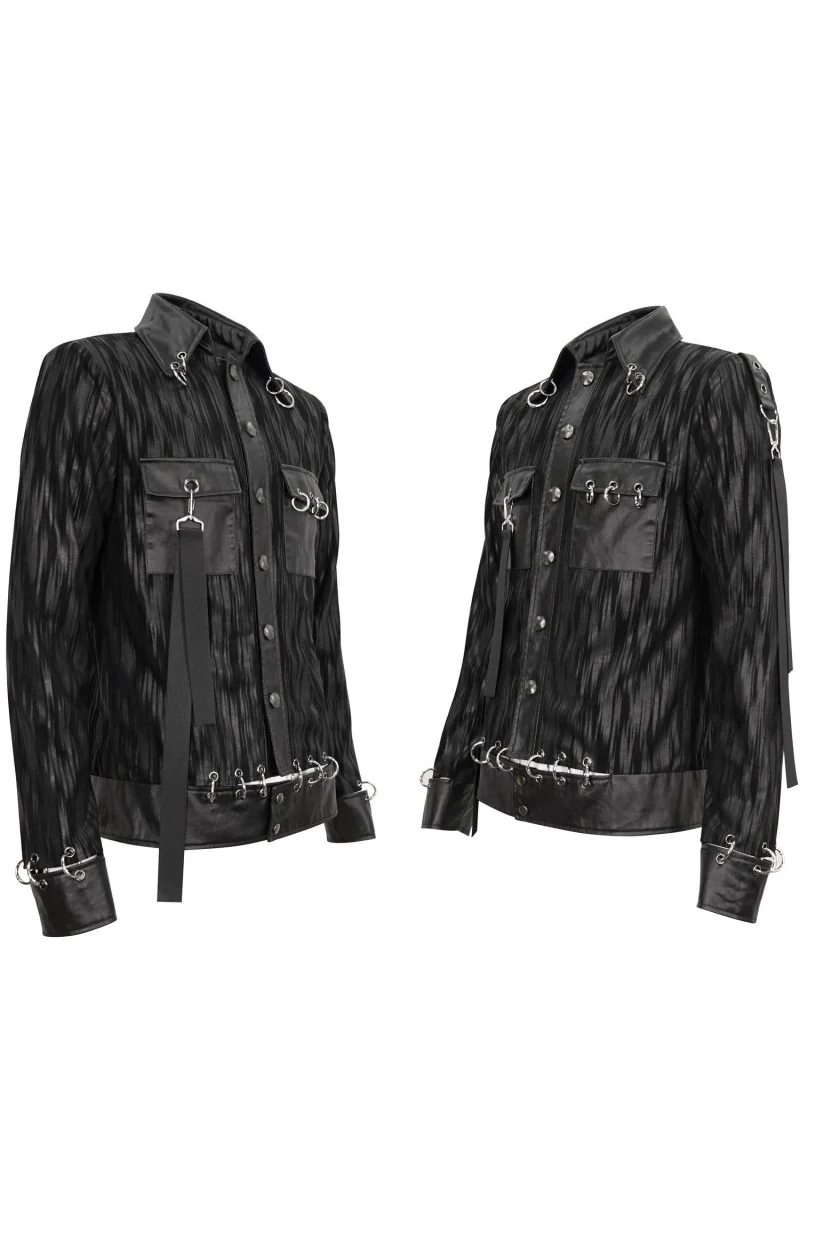 Pierced Leather Shacket - Image 4