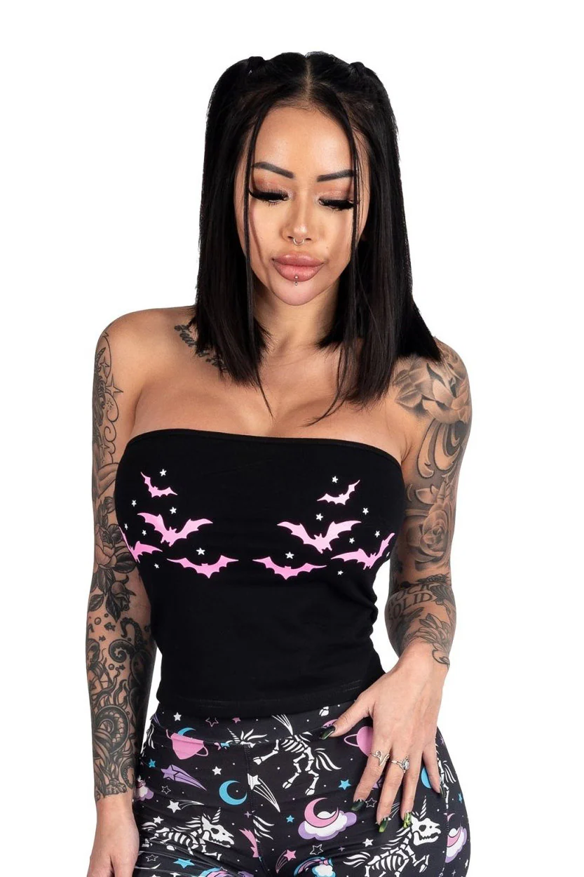Pink Bats Corset Back Tee - Image 2