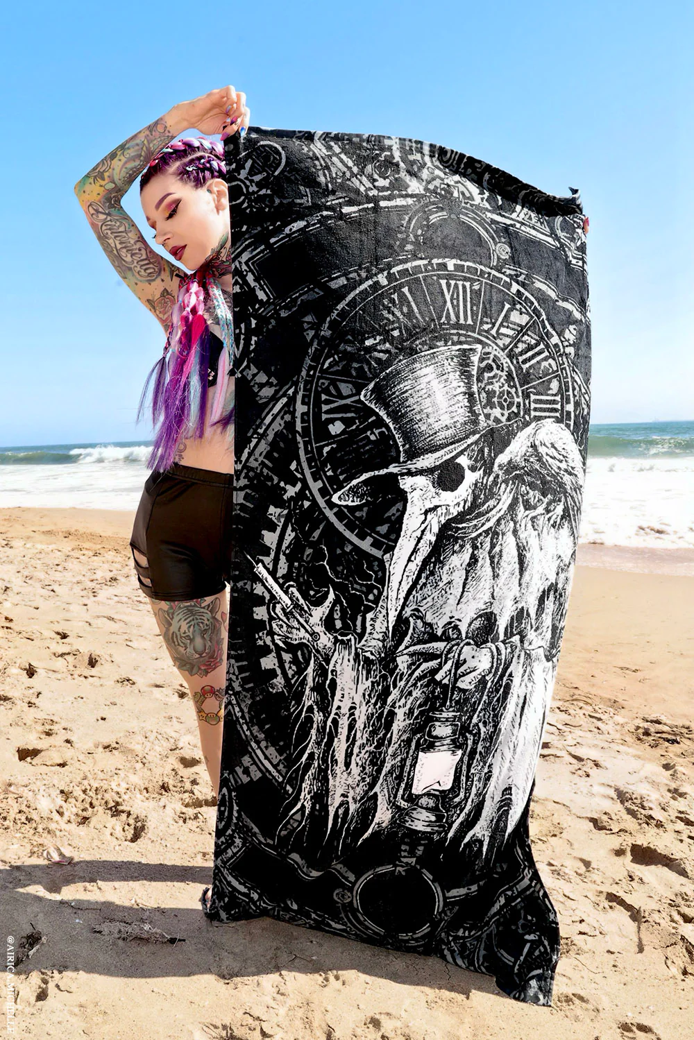 Plague Doctor Beach Towel