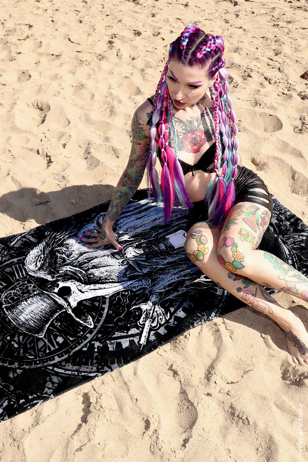 Plague Doctor Beach Towel - Image 11
