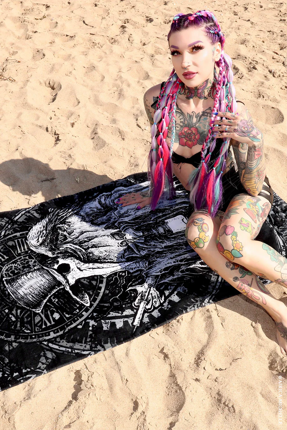 Plague Doctor Beach Towel - Image 3