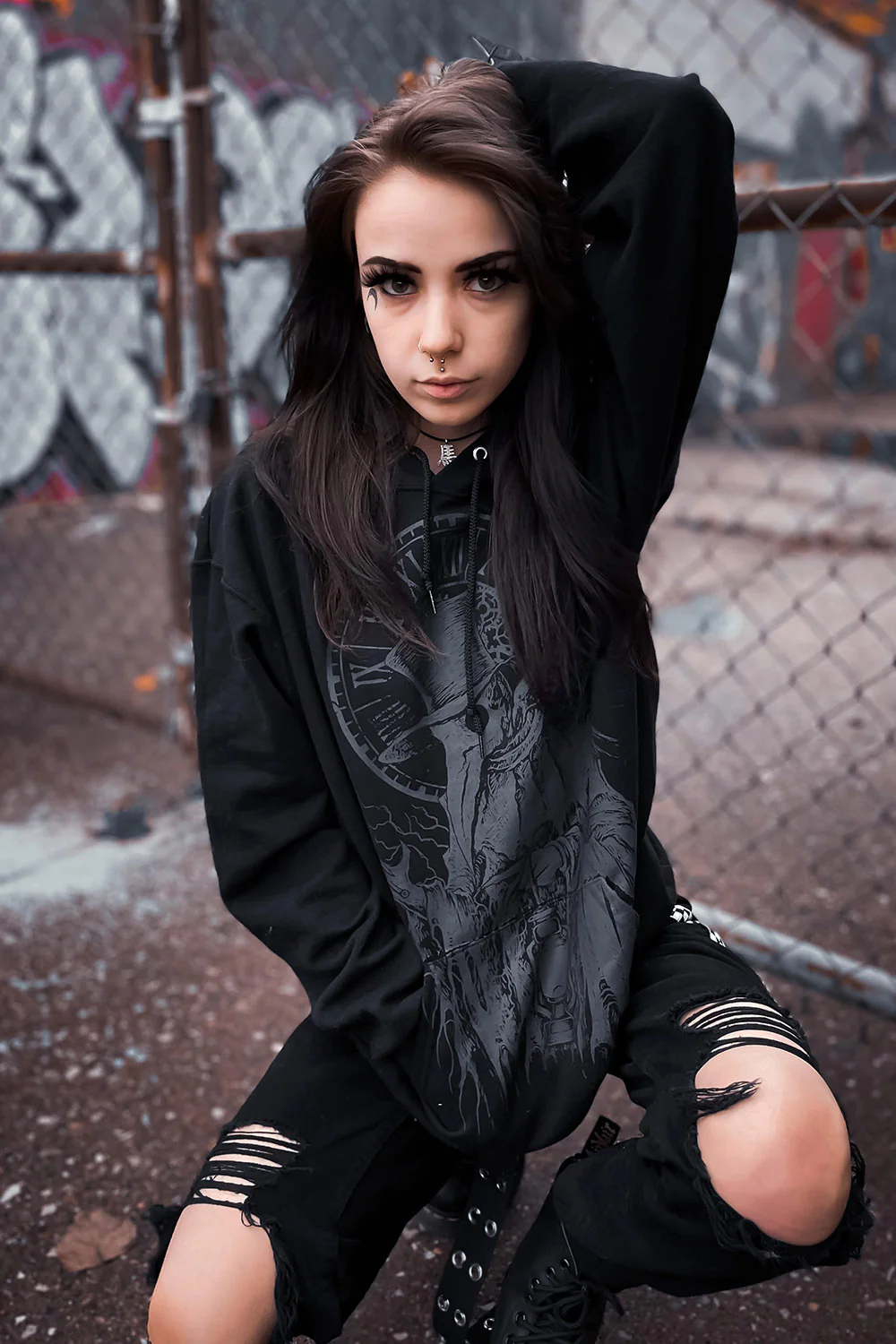 Plague Doctor Hoodie [GREY ASHES] - Image 12