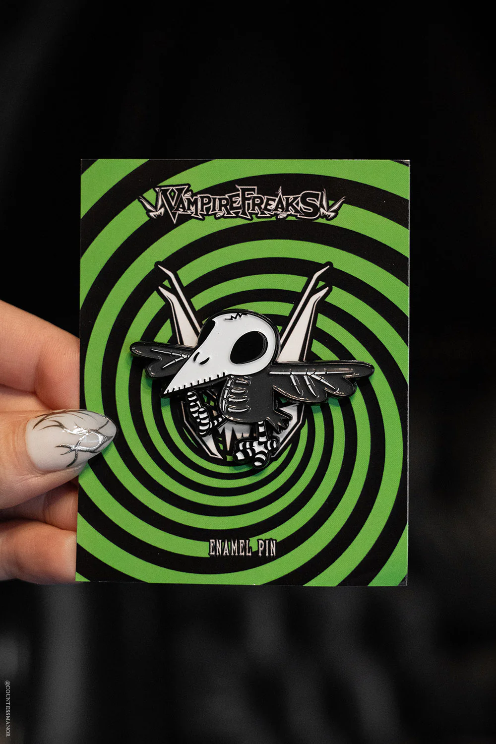 Poe's Raven Enamel Pin - Image 3