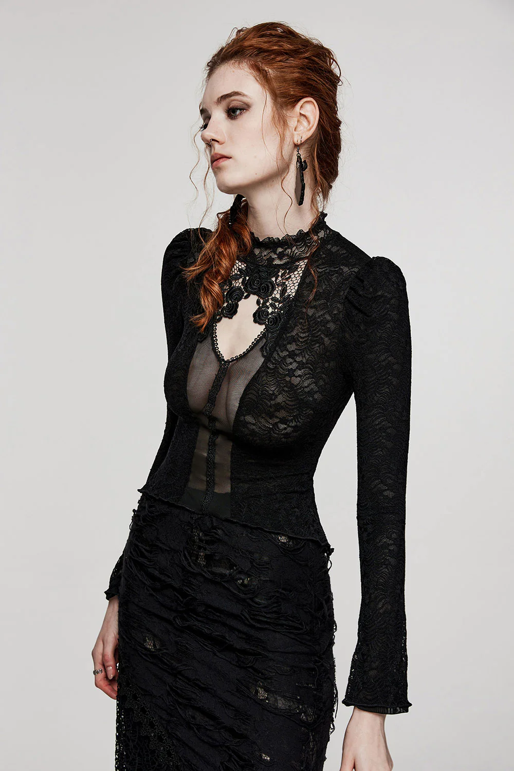 Poetic Woe Keyhole Blouse