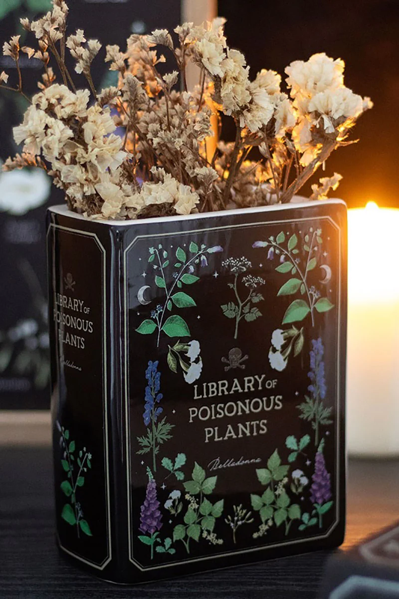 Poisonous Plants Book Shaped Vase