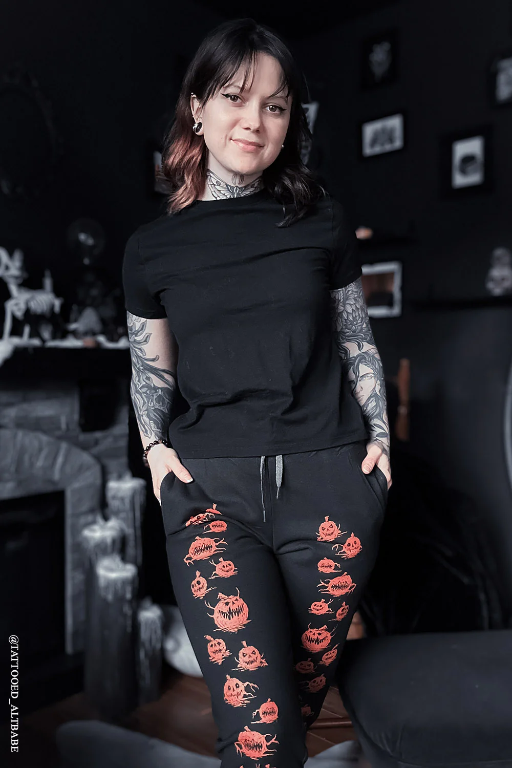 Possessed Pumpkin Patch Joggers [Unisex] - Image 3