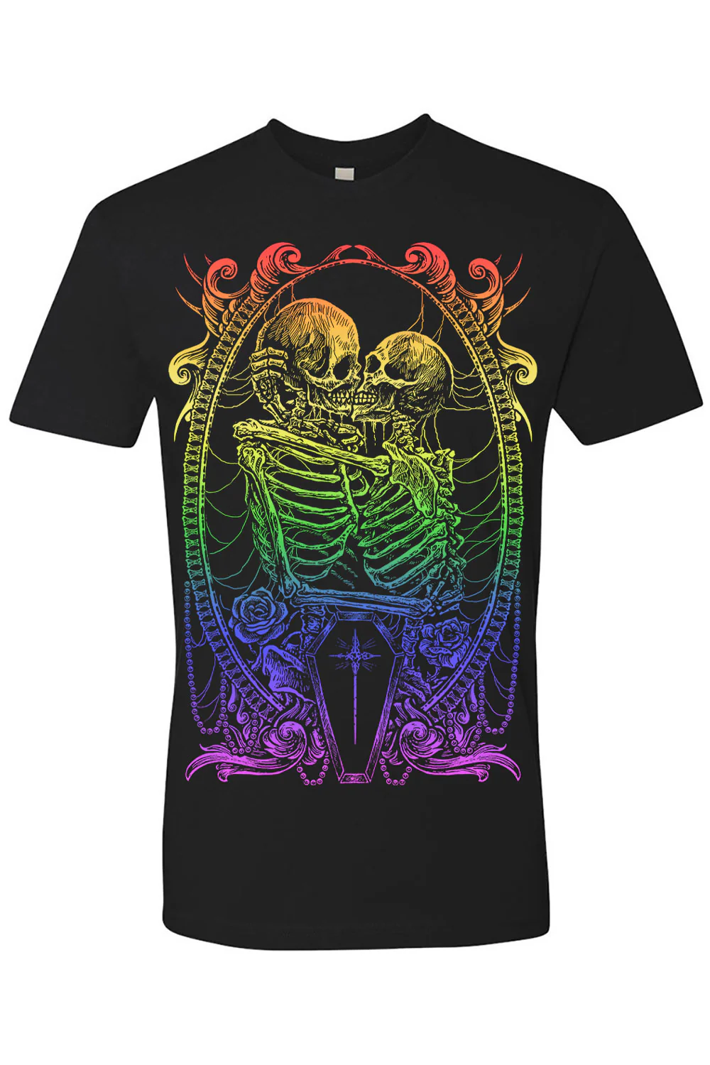 Pride Skeleton Love T-shirt [RAINBOW] - Image 3